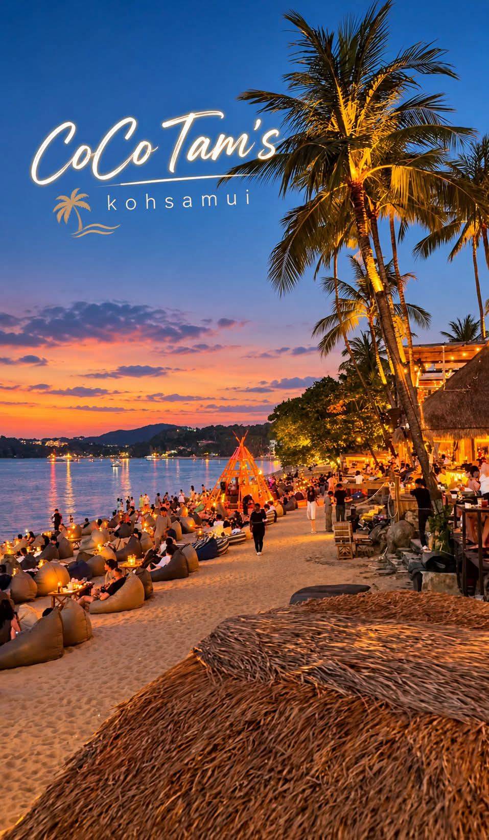 Coco Tam’s at Fisherman’s Village Koh Samui – Fire Show & Beach Bar