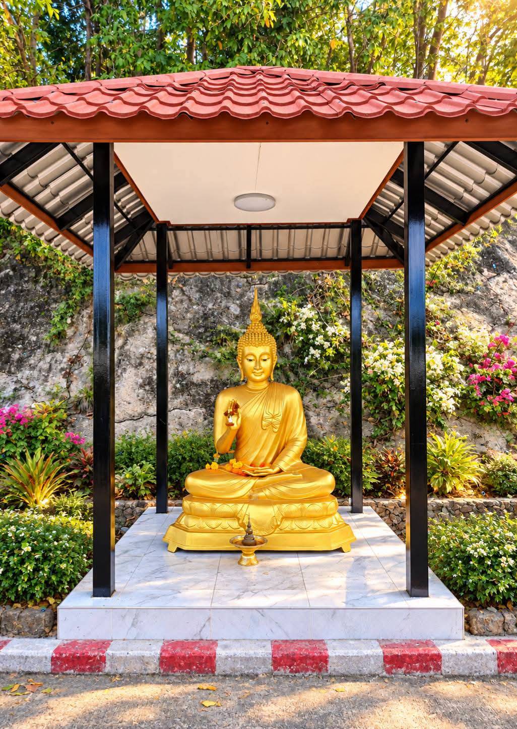 Khao Hua Jook Pagoda Koh Samui-7 If you would like to visit Khao Hua Jook Pagoda without worrying about driving on the hill road, mySamuiTaxi.com can arrange a private taxi to take you there from your hotel, resort, airport or another location on Koh Samui. A private taxi is a convenient way to combine Khao Hua Jook with other popular attractions such as Big Buddha, Wat Plai Laem, Lad Koh Viewpoint or Fisherman's Village. You can also enjoy the flexibility of a private sightseeing trip and let your experienced local driver take care of the driving while you enjoy the views and attractions of Koh Samui.