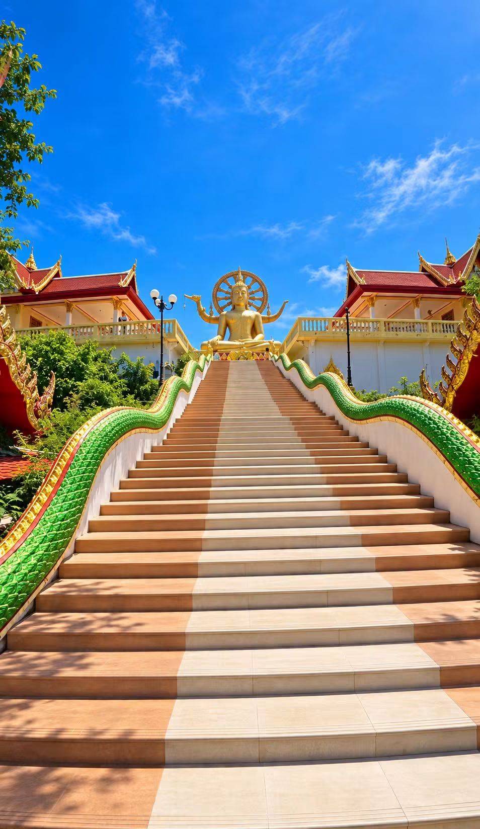 Big Buddha Koh Samui 5 The temple is more than simply a place to see a large Buddha statue. It remains an important place of worship where local people and visitors come to make offerings, pray and pay their respects. Around the temple grounds, visitors can also find small shops selling souvenirs, clothing, food and drinks. Because this is an active Buddhist temple, visitors are encouraged to dress respectfully and behave appropriately while visiting the religious areas. Wat Phra Yai is also conveniently located near several other popular attractions in northern Koh Samui. After visiting the Big Buddha, travellers can continue to Wat Plai Laem, famous for its large Guanyin statue and Buddhist temple complex, or travel towards Choeng Mon Beach and Fisherman's Village. This makes the Big Buddha an easy and worthwhile stop as part of a private Koh Samui sightseeing tour.